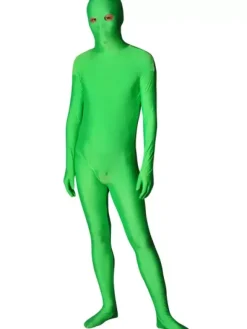Toussaint Cosplay Costume vert de zentai unisexe d'艙il ouvert en lycra Déguisements Halloween