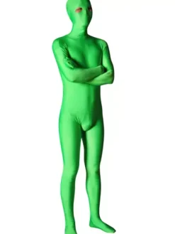 Toussaint Cosplay Costume vert de zentai unisexe d'艙il ouvert en lycra Déguisements Halloween