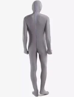 Toussaint Cosplay Costume de zentai gris unicolore en lycra spandex Déguisements Halloween