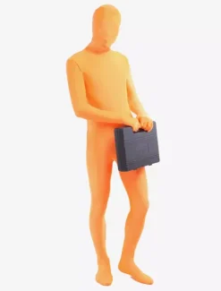 Toussaint Cosplay Costume de zentaï orange unicolore enveloppé Déguisements Halloween