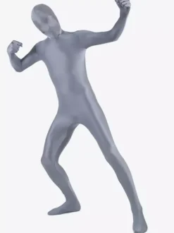 Toussaint Cosplay Costume de Zentai unisexe gris en lycra fibre de élastique Déguisements Halloween