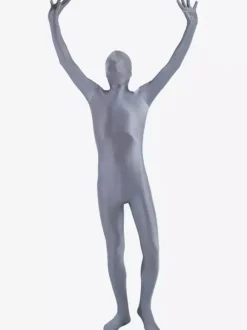 Toussaint Cosplay Costume de Zentai unisexe gris en lycra fibre de élastique Déguisements Halloween