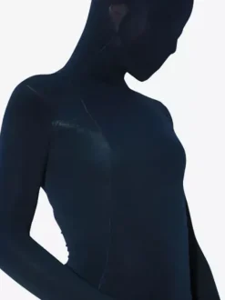 Toussaint Cosplay Costume de zentai noir en velours enveloppé Déguisements Halloween