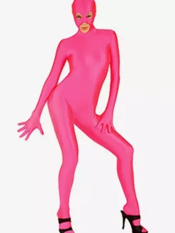 Toussaint Cosplay Costume de zentai rose en lycra spandex yeux ouverts Déguisements Halloween