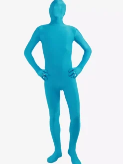 Toussaint Cosplay Costume de zentai beau bleu ciel clair enveloppé Déguisements Halloween