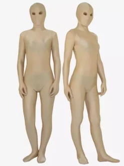 Toussaint Cosplay Costume de zentai beige en lycra spandex yeux ouverts Déguisements Halloween