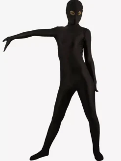 Toussaint Cosplay Costume de zentai marron foncé avec yeux ouverts Déguisements Halloween