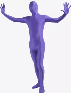 Toussaint Cosplay Costume de zentai violet royal en lycra fibre de élastique Déguisements Halloween