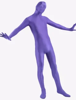 Toussaint Cosplay Costume de zentai violet royal en lycra fibre de élastique Déguisements Halloween