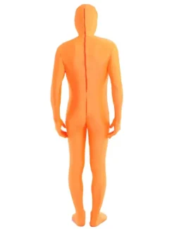 Toussaint Cosplay Costume de zentaï orange unicolore de face ouverte Déguisements Halloween