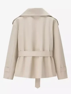 Trench-coat court pour femme - Veste coupe-vent élégante et cintrée avec ceinture - Vêtement d'extérieur idéal pour le printemps du bureau au restaurant - Collection printemps 2026