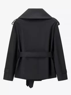 Trench-coat court pour femme - Veste coupe-vent élégante et cintrée avec ceinture - Vêtement d'extérieur idéal pour le printemps du bureau au restaurant - Collection printemps 2026