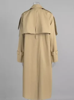 Trench-coat croisé pour femme - Manteau long classique ceinturé - Vêtement d'extérieur chic et printanier pour le bureau et le dîner (collection printemps 2026)