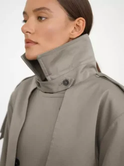 Trench-coat croisé pour femme - Manteau long classique ceinturé - Vêtement d'extérieur chic et printanier pour le bureau et le dîner (collection printemps 2026)