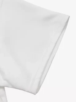 T-shirt à manches courtes blanc en viscose col rond pour femme été