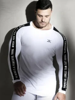 T-shirts Mots décontractés de bijou décontractés imprimer manches longues
