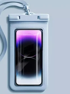 Étui de téléphone transparent et étanche IPX8 résistant à l'eau profonde pour la plage la natation et le surf.
