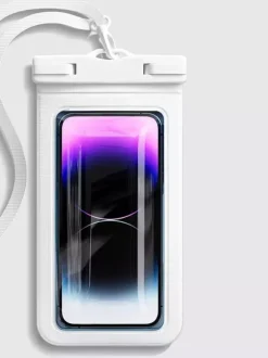 Étui de téléphone transparent et étanche IPX8 résistant à l'eau profonde pour la plage la natation et le surf.