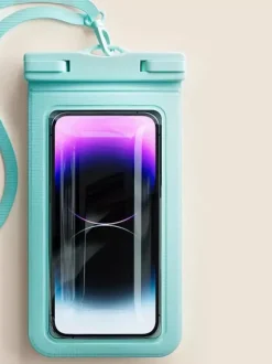 Étui de téléphone transparent et étanche IPX8 résistant à l'eau profonde pour la plage la natation et le surf.