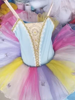 Tutu de ballet professionnel du Lac des cygnes pour filles blanc bouffant style princesse tenue de danse de ballerine.