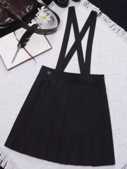 Uniforme scolaire japonais Lolita classique SK Jupes Lolita plissées noires
