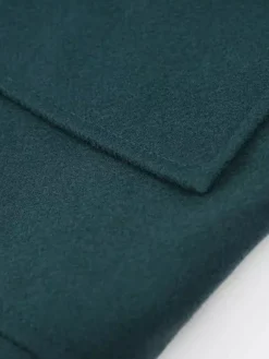 Veste courte avec col en fourrure de renard écologique vêtement d'extérieur surdimensionné vert foncé pour femme 2026