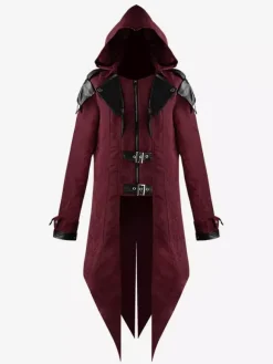 Veste d'épissure rétro médiévale Halloween Costume gothique déguisement vintage Bourgogne