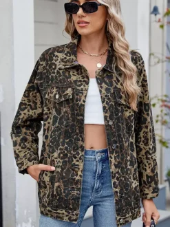 Veste en jean oversize pour femme - Manteau long boyfriend effet délavé - Style streetwear chic printemps 2026