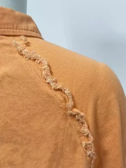 Veste femme à col rabattu et manches longues coupe oversize
