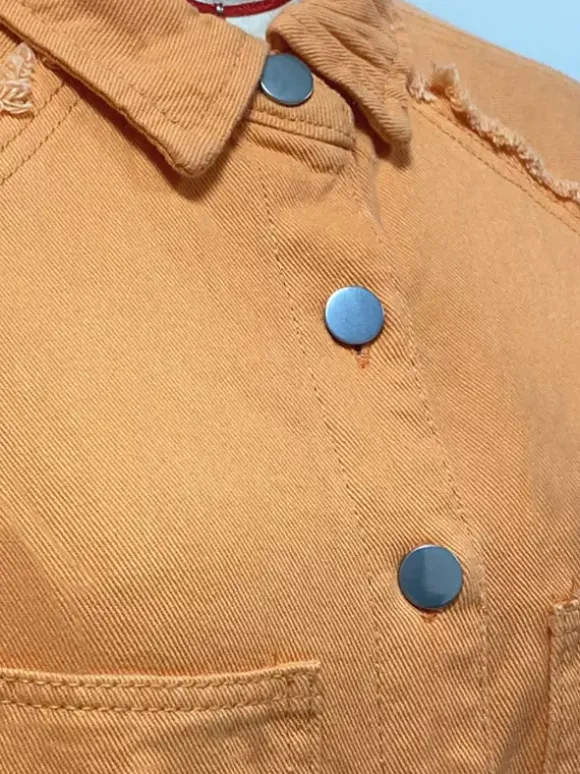 Veste femme à col rabattu et manches longues coupe oversize