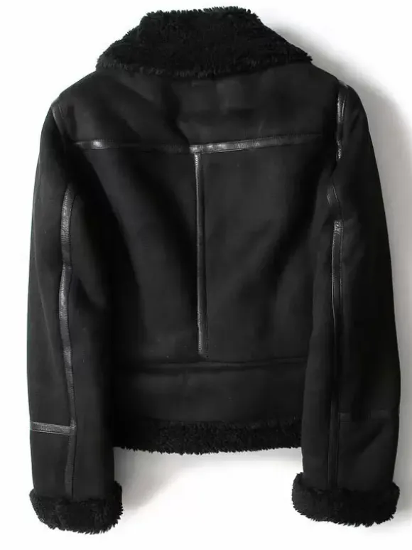 Veste Femme à Col Revers avec Manches Longues à Zip Bicolores