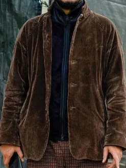 Veste Homme Boutons Polyester Moderne