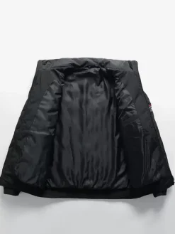 Veste Matelassée Homme Zippée En Polyester Poches Décontracté Chaud