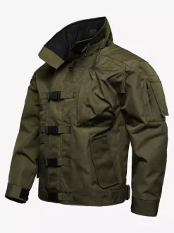 Veste militaire décontractée à manches longues pour homme
