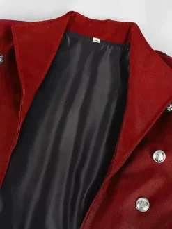 Veste rétro Steampunk pour hommes vert foncé Costumes rétro gothiques de l'ère victorienne Bourgogne