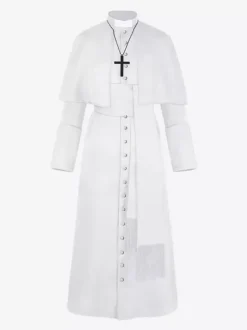 Veste Vintage Rétro Manches Longues Médiéval Soirée Bouton Manteau Gothique Bourgogne