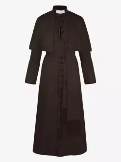 Veste Vintage Rétro Manches Longues Médiéval Soirée Bouton Manteau Gothique Bourgogne