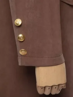 Veste Café Marron Vintage Rétro Médiéval Rétro Tuxedo Punk Rétro Vêtements Mi-longs