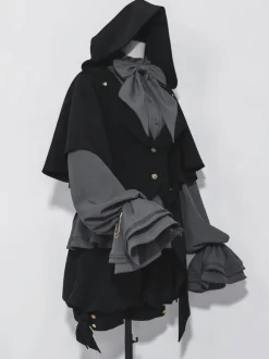 Veste à capuche oreilles lapin gothique Lolita rétro