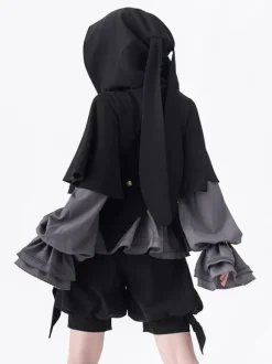 Veste à capuche oreilles lapin gothique Lolita rétro