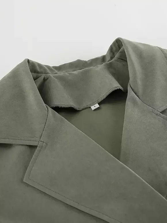 Veste coupe-vent courte à taille nouée pour femme 2026