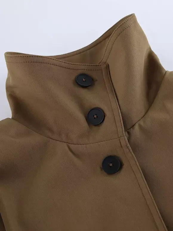 Veste courte à col montant pour femme 2026