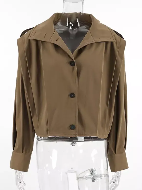 Veste courte à col montant pour femme 2026
