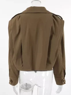 Veste courte à col montant pour femme 2026
