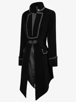 Veste de costume gothique victorienne pour homme redingote avec smoking pour cosplay steampunk Bourgogne