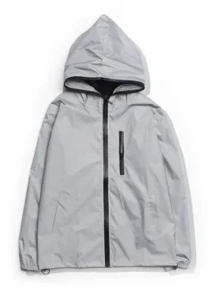 Veste de course de nuit unisexe à paillettes réfléchissantes style hip-hop