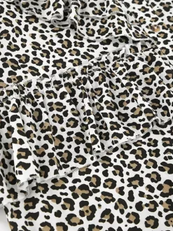 Veste femme à col rabattu boutons imprimé léopard manches longues
