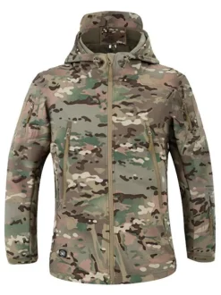 Veste homme à capuche zippée polyester veste noire à la mode