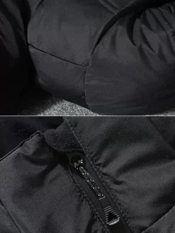 Veste Matelassé Chaud Hiver Homme Zippée En Polyester Décontracté