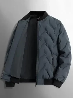 Veste Matelassée Poche À Glissière Éclaire Homme En Polyester Élégante